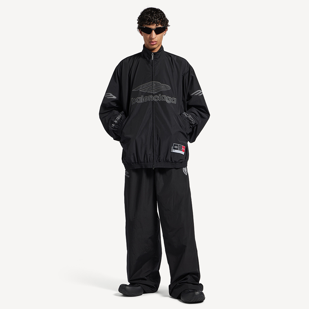 Balenciaga Men's 3b Football Tracksuit Jacket Football Baggy Sweatpants in Black #381569