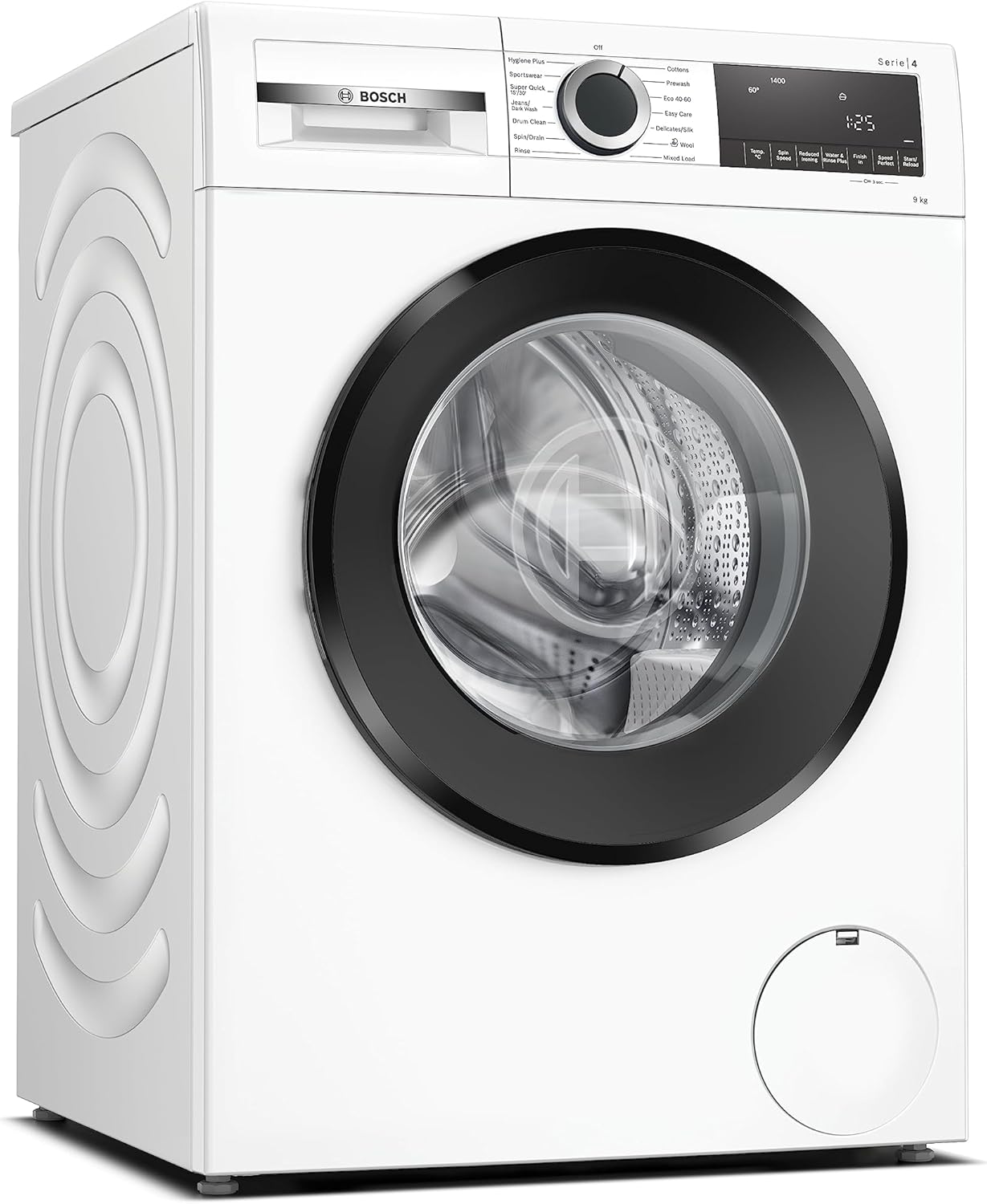 Bosch WGG254Z0GB Series 6, Free-Standing Washing Machine Front Loader, A Rated, 10 kg, 1400 rpm, Iron Assist, Speed Programme, White [Energy Class A]