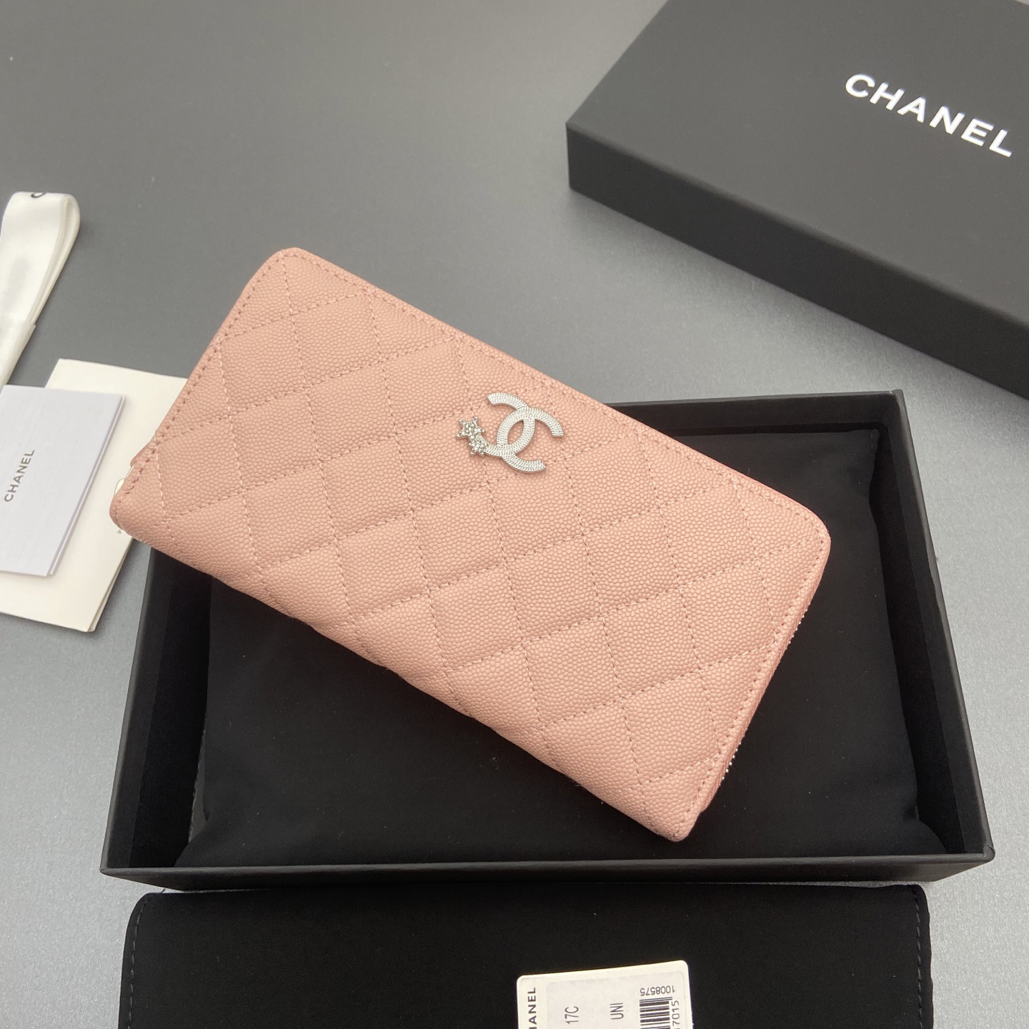 [TOP] CHANEL Caviar Skin Wallet 19cm - Pink - SHW - 711 Luxury