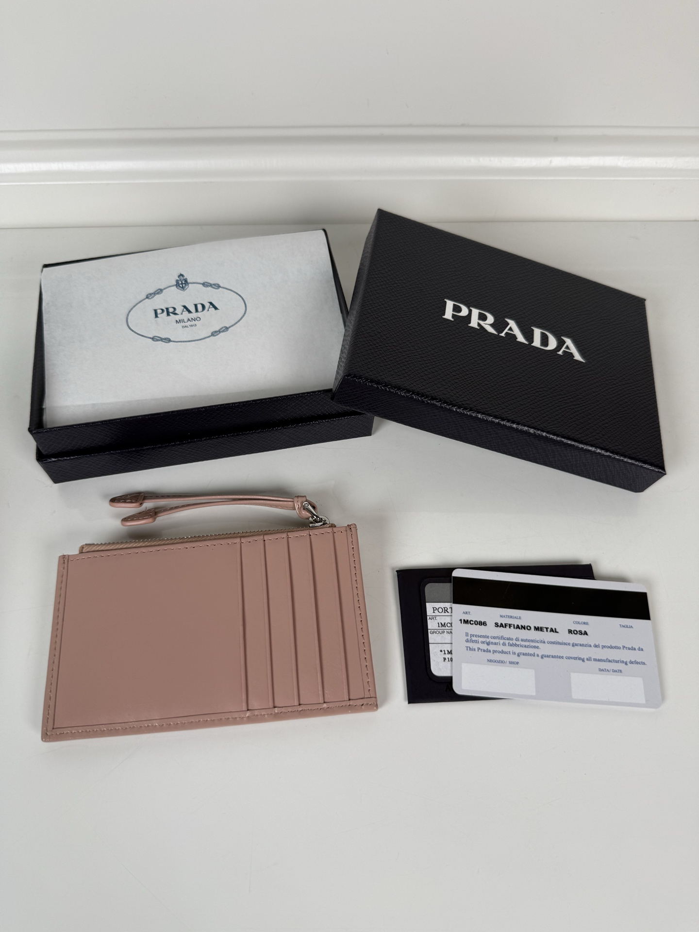 [TOP] PRADA Short Wallet 8cm*13cm - Pink - 711 Luxury