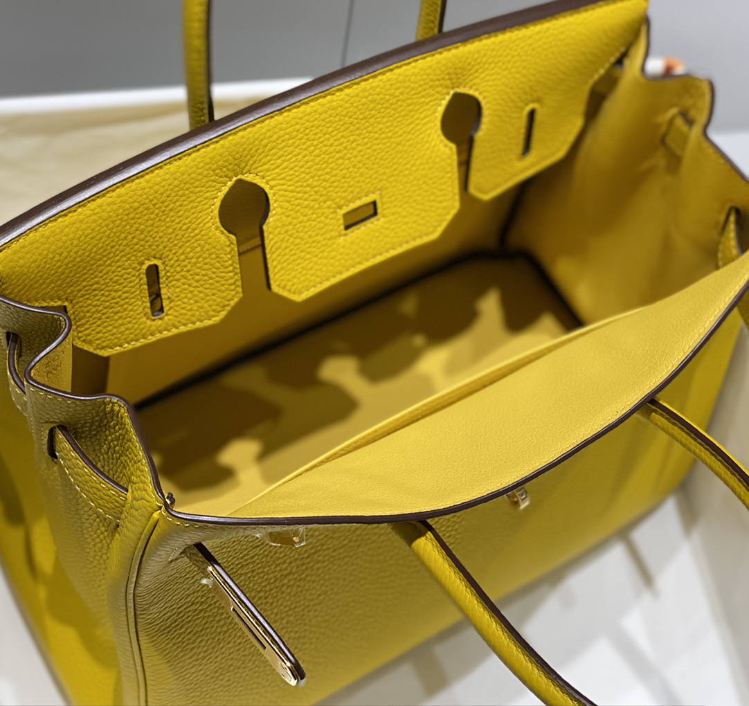 [TOP] HERMES Birkin Togo Leather 30cm - Jaune Ambre & GHW