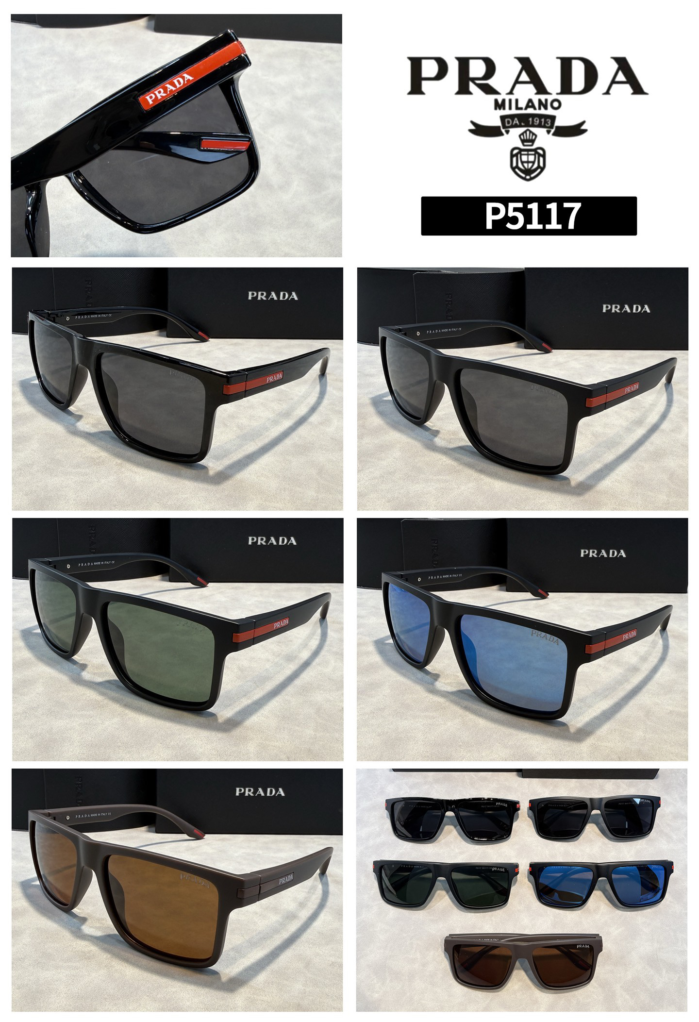 [TOP] PRADA Sunglasses - 5 Colors - 711 Luxury