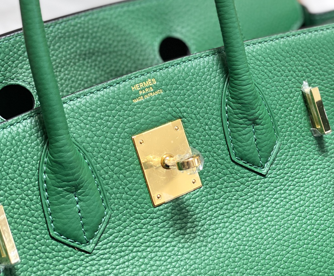 [TOP] HERMES Birkin Togo Leather 25cm - Vert Émeraude & GHW