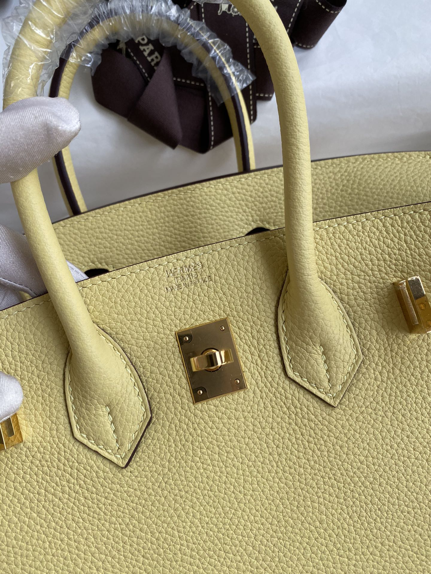 [TOP] HERMES Birkin Togo Leather 25cm - Jaune Poussin & GHW