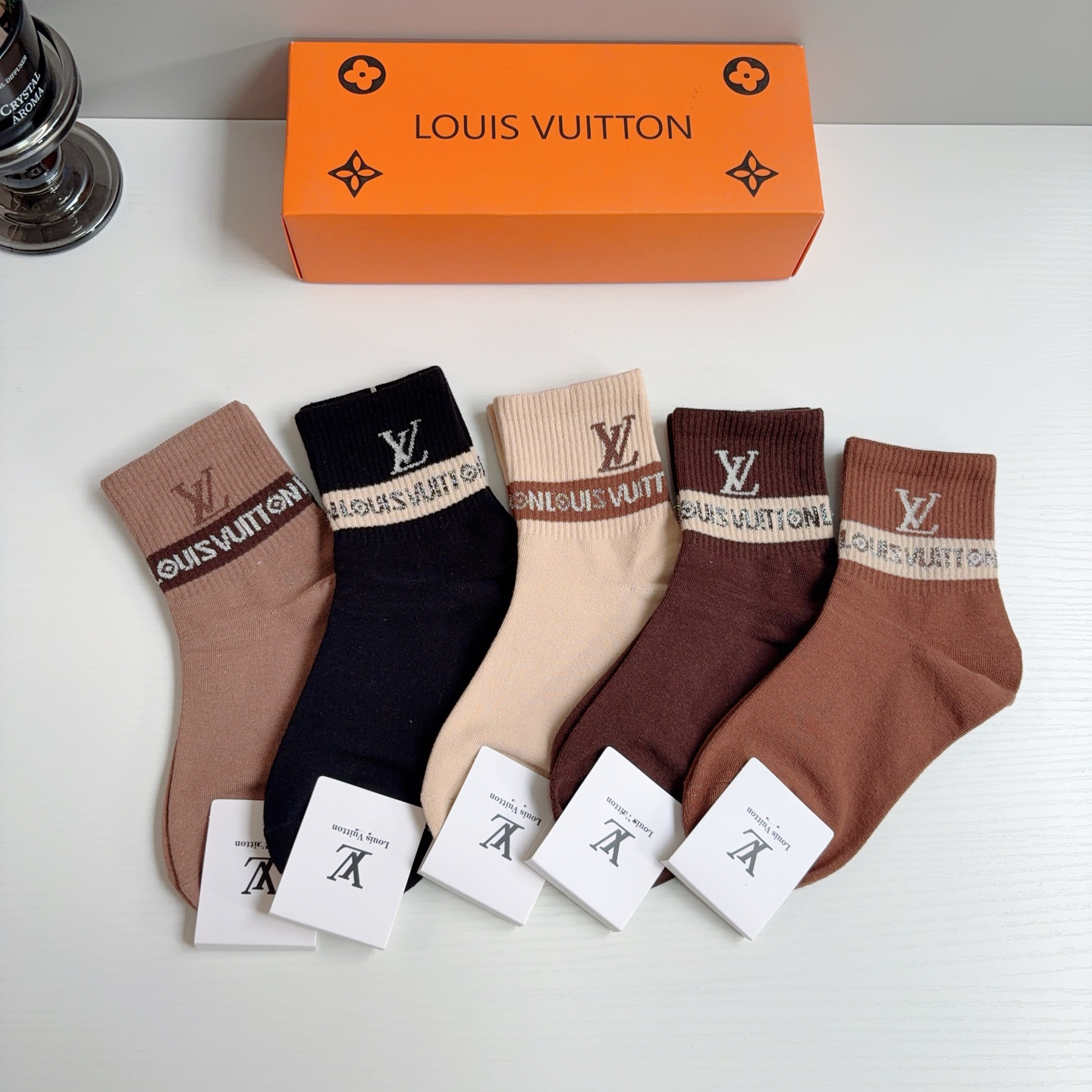[TOP] Louis Vuitton LV Socks - 5 Pieces as a Set - 711 Luxury