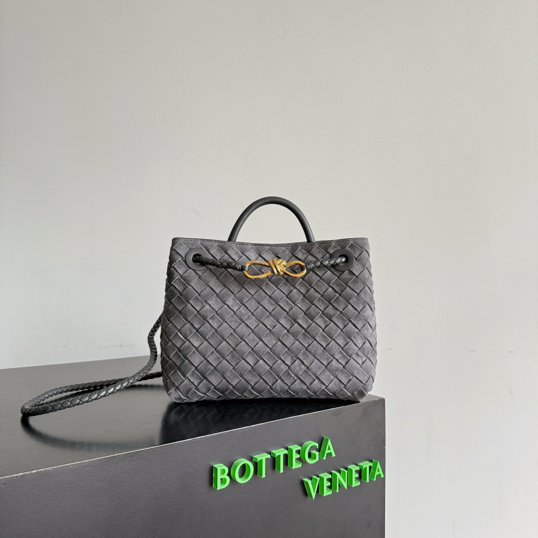 [TOP] Bottega Veneta BV Andiamo Bag Lambskin 25x22x10.5cm - Dark Gray - 711 Luxury