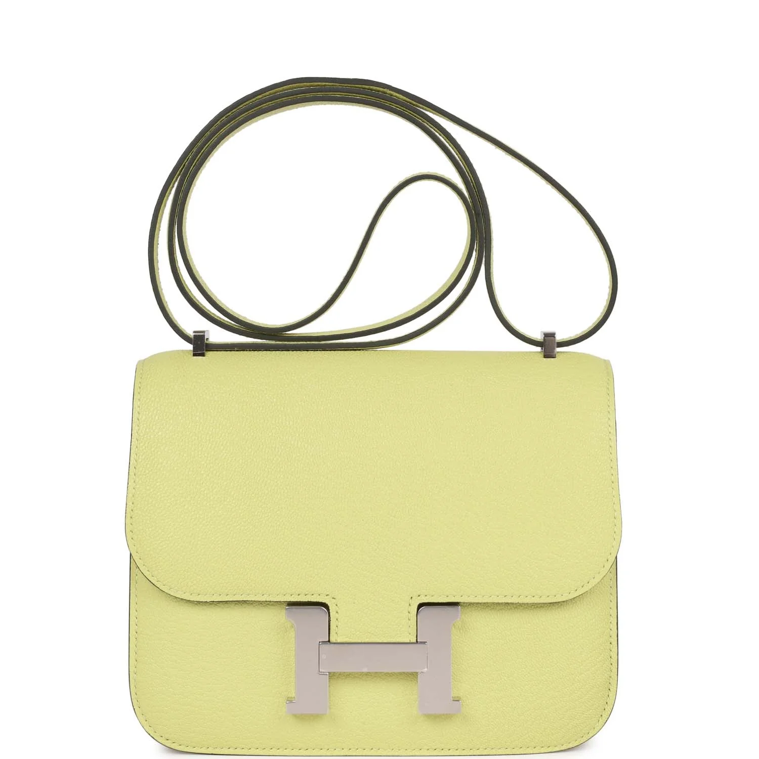 Hermes Constance Jaune Bourgeon Chevre Palladium Hardware