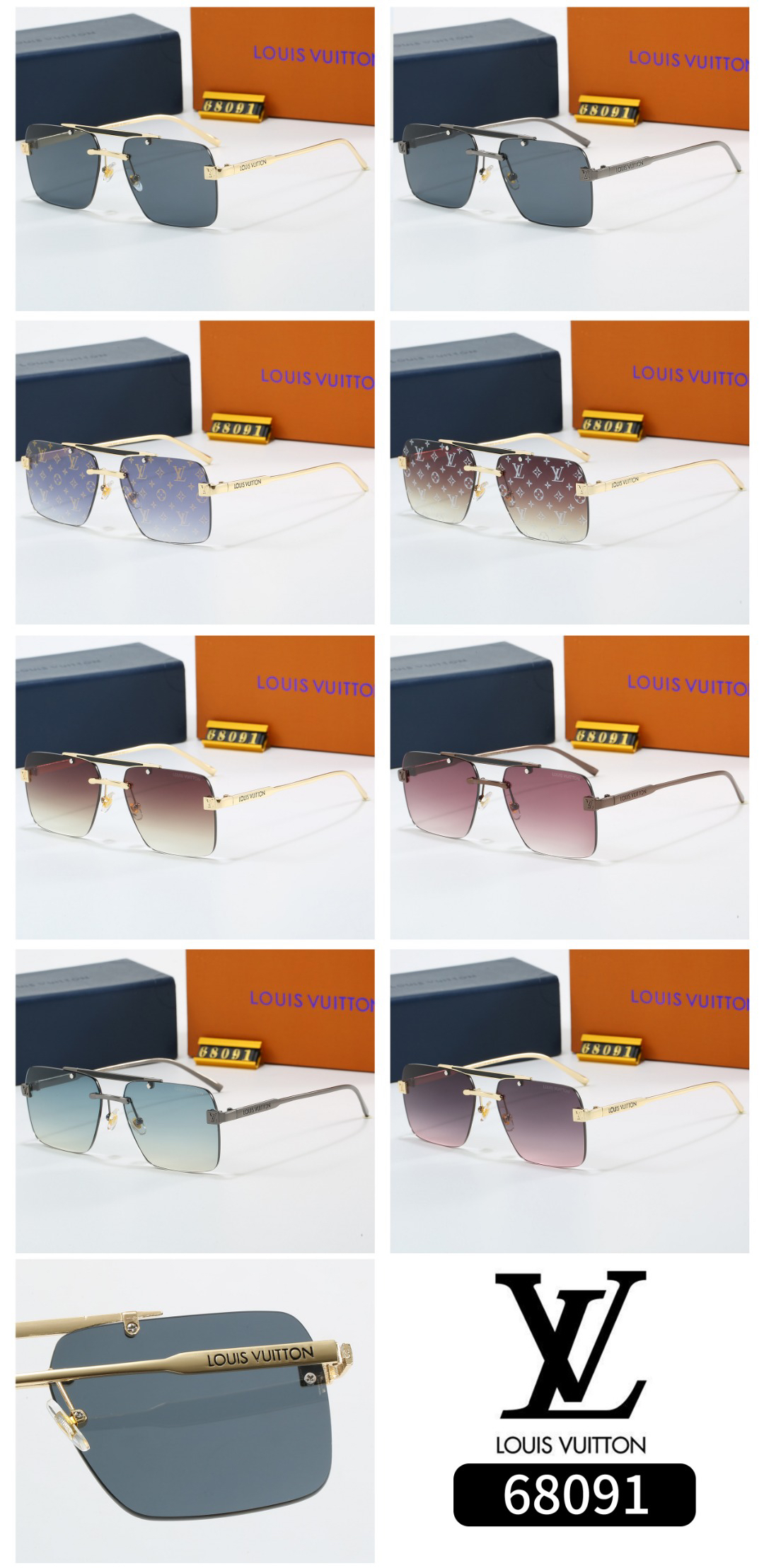 [TOP] Louis Vuitton LV Sunglasses - 8 Colors - 711 Luxury