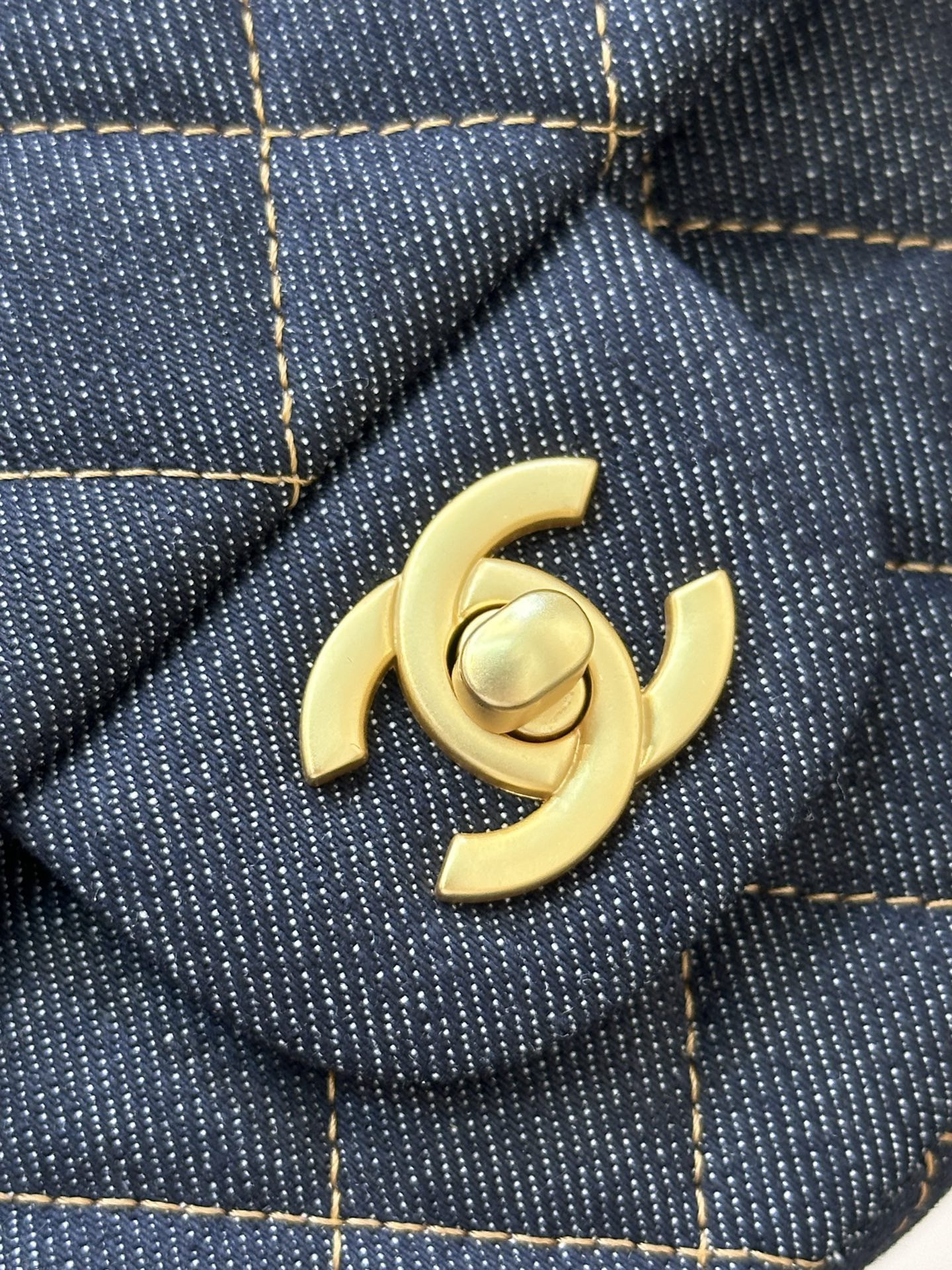 Chanel Classic Quilted Denim Bag