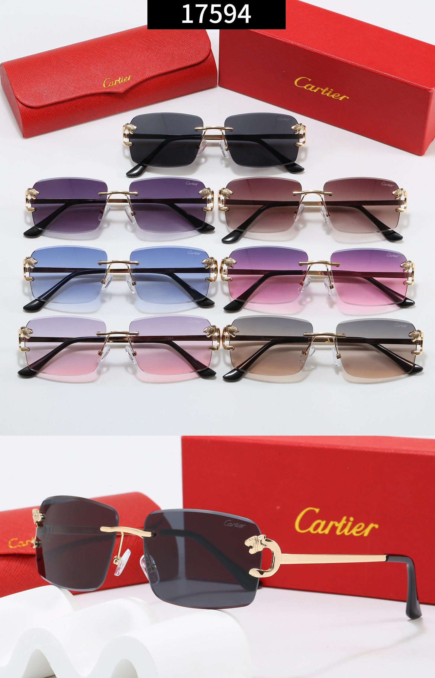 [TOP] Cartier Sunglasses - 7 Colors - 711 Luxury