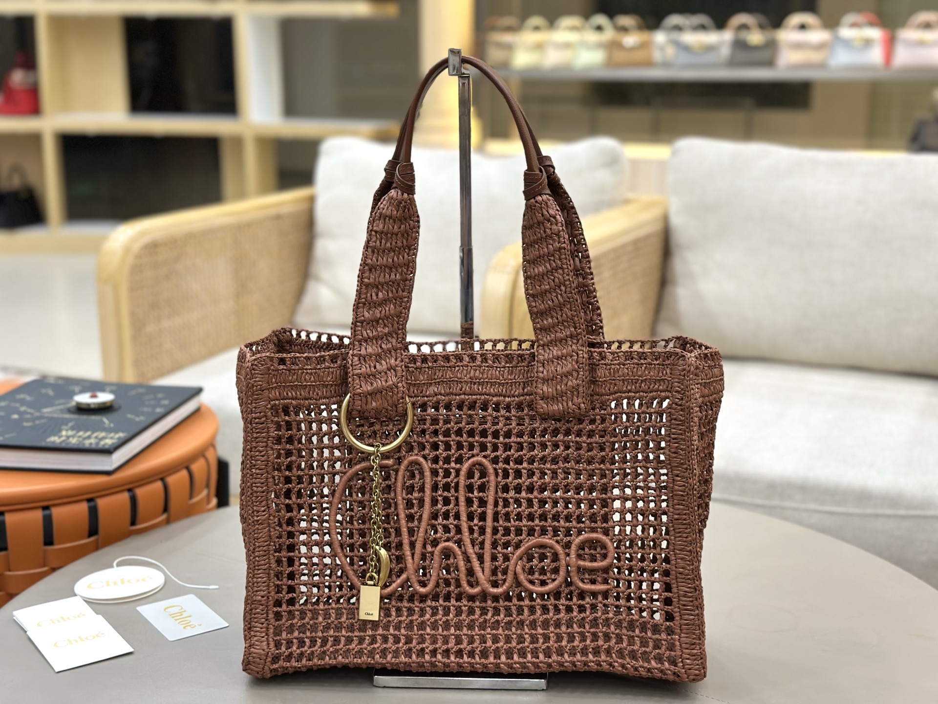[TOP] Chloe Summer Banana Bag 37*26*13.5cm - Brown - 711 Luxury