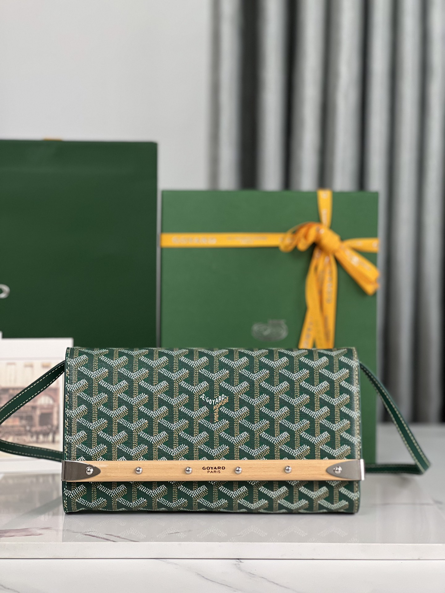 [TOP] Goyard Monte-Carlo Handbag 25×14.5×4cm - Green & SHW - 711 Luxury