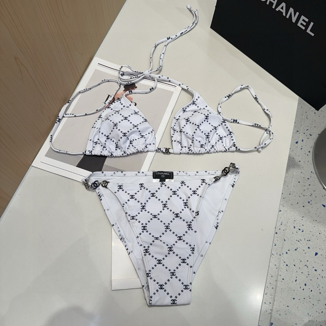[TOP] CHANEL Bikini Swimsuit - White - 711 Luxury