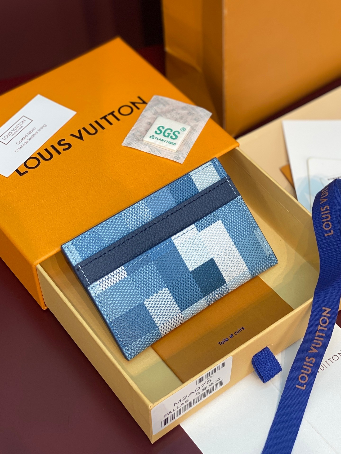 [TOP] Louis Vuitton LV Card Holder 11.0 x 7.0 x 1.5 cm - Blue - 711 Luxury
