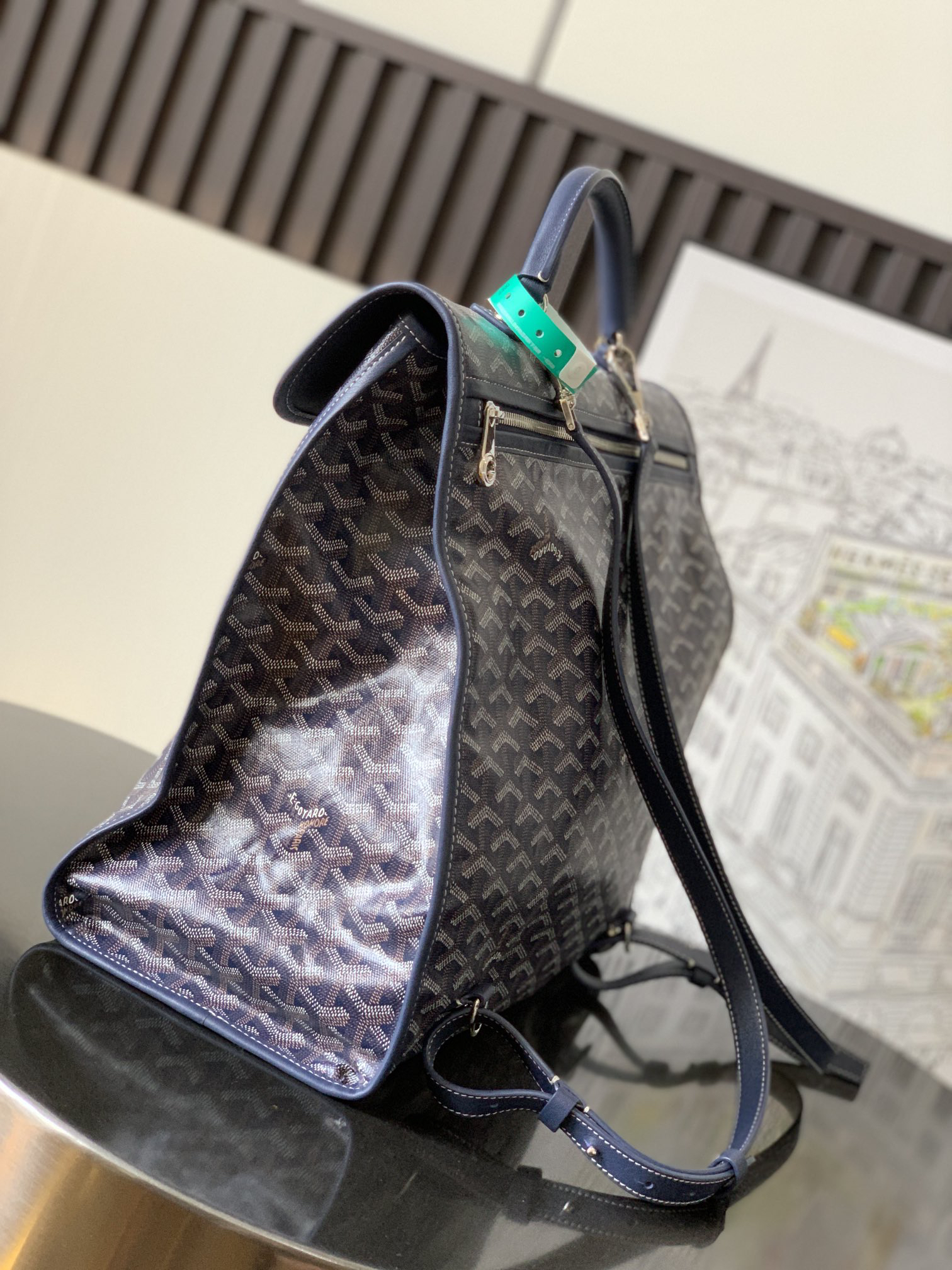 [TOP] Goyard Saint Léger Backpack 37x15x34cm - Navy Blue - 711 Luxury