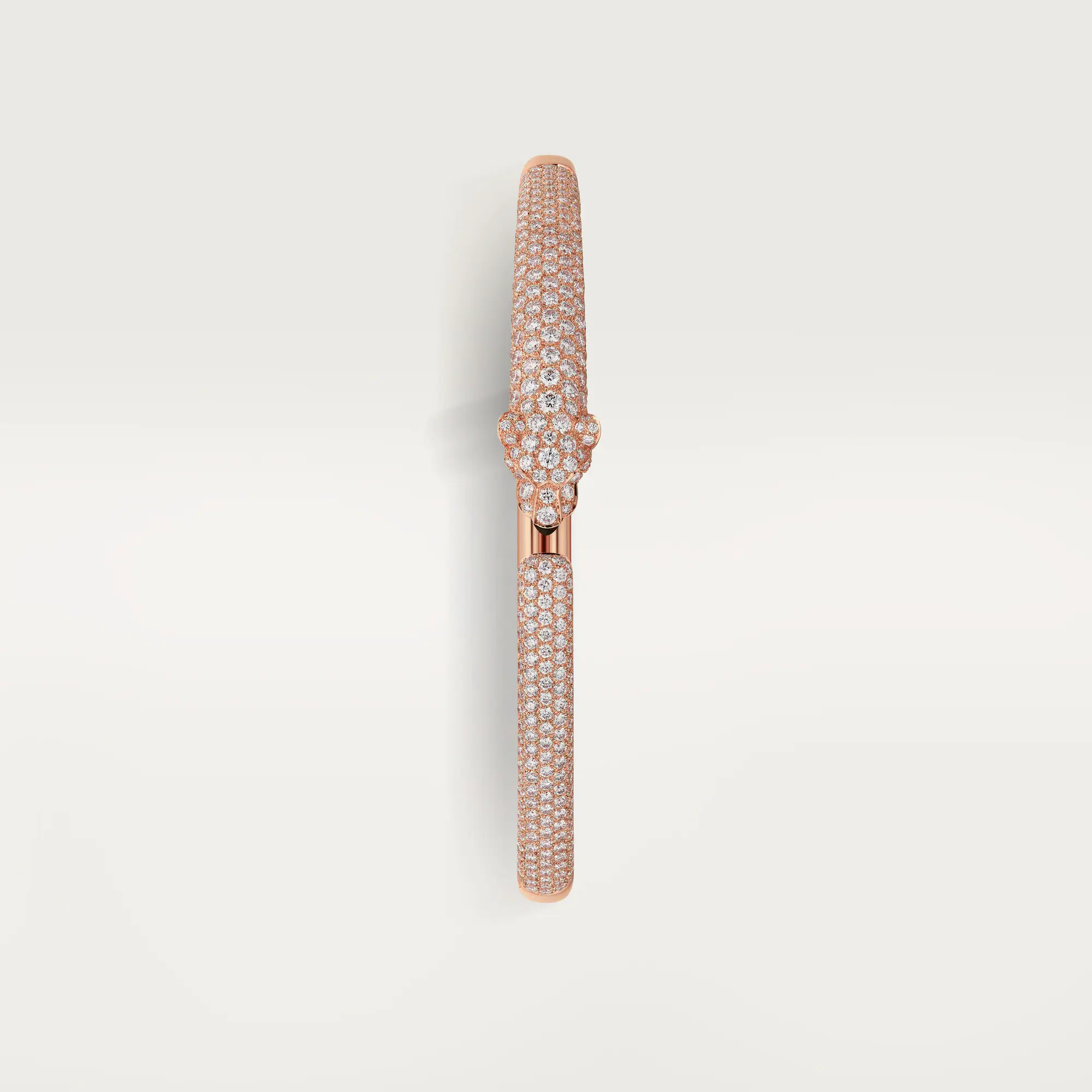 Carty Panther Pure Bracelet,Rose  Gold, Emerald & Moissanite