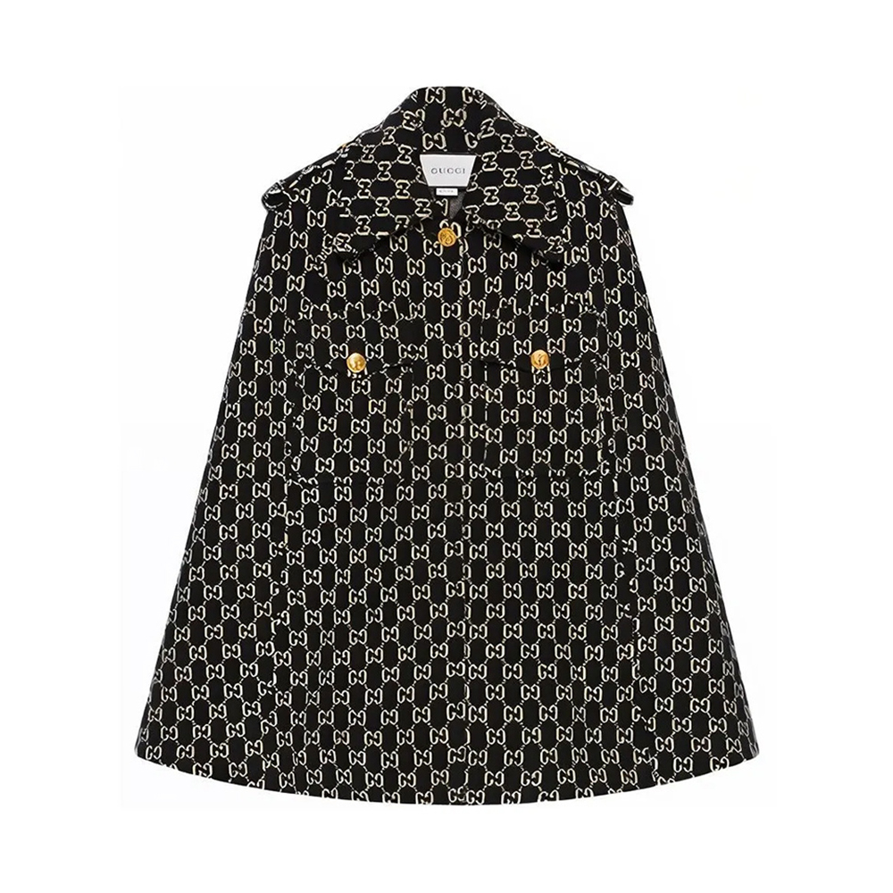 Gucci GG Wool Jacquard Cape #337159