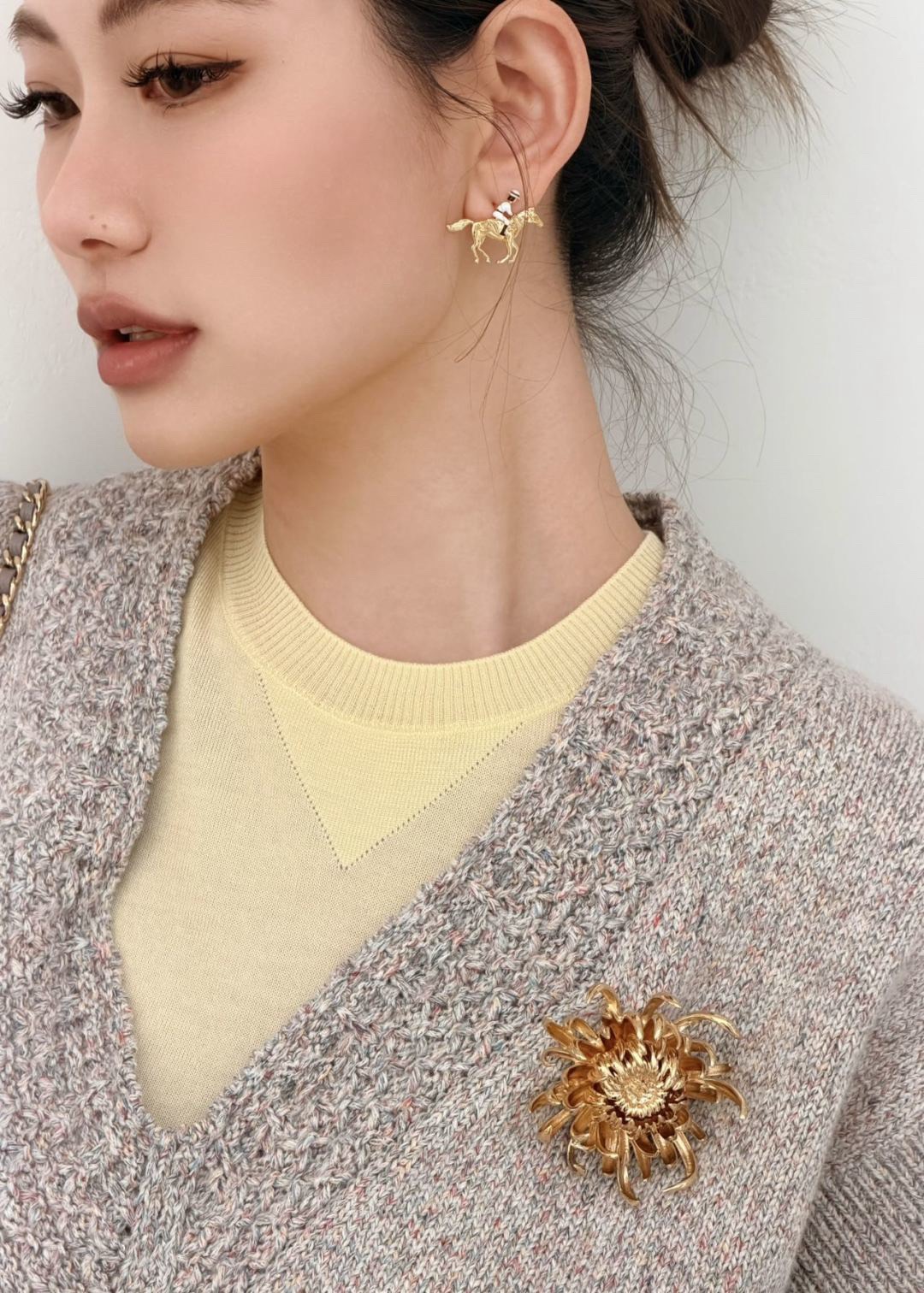 [TOP] CHANEL Earrings - Gold