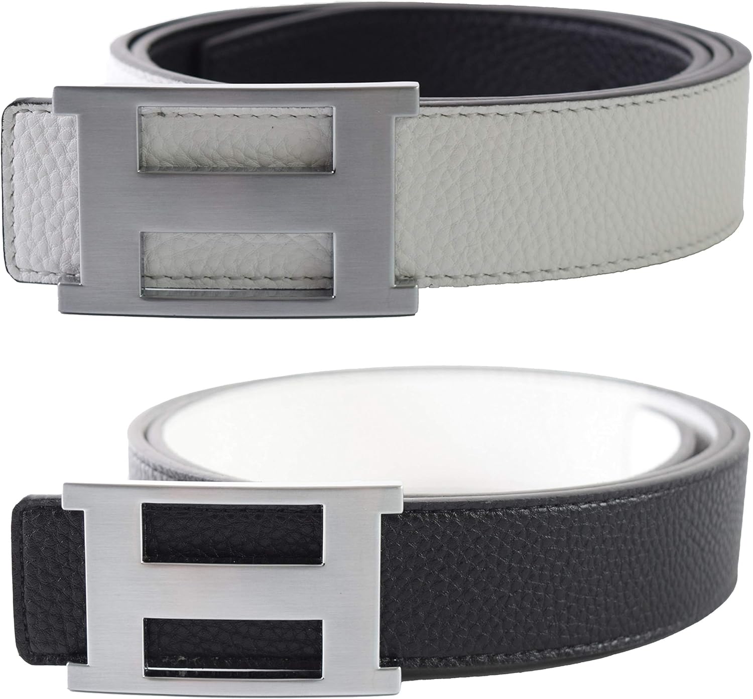 Dinamit Jeans Unisex Genuine Leather Casual Dress Belt with Buckle and Reversible Strap (Available in 2 Sizes)