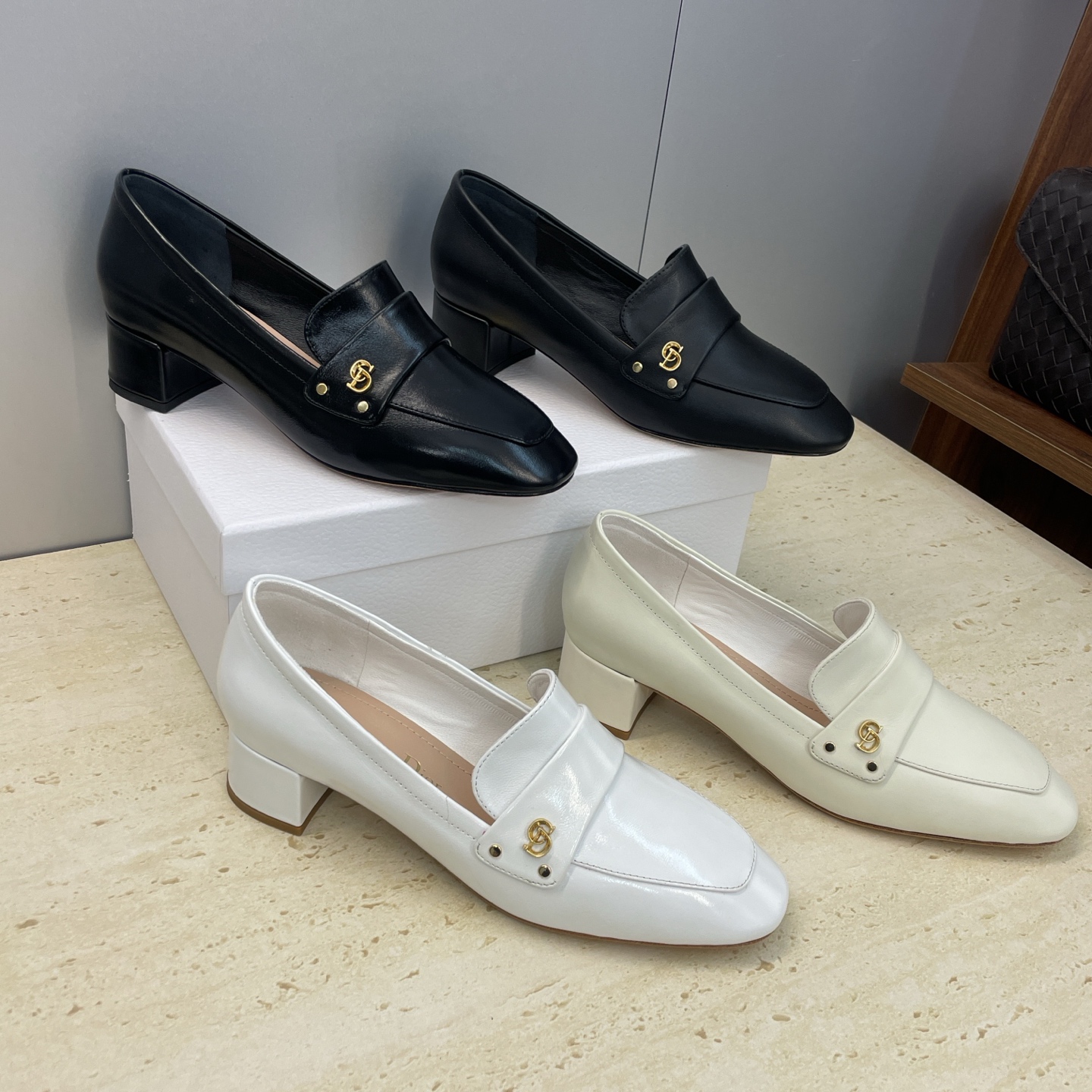 [TOP] Christian Dior D-New Ballet Mary Jane Shoes Low Heel - 4 Color