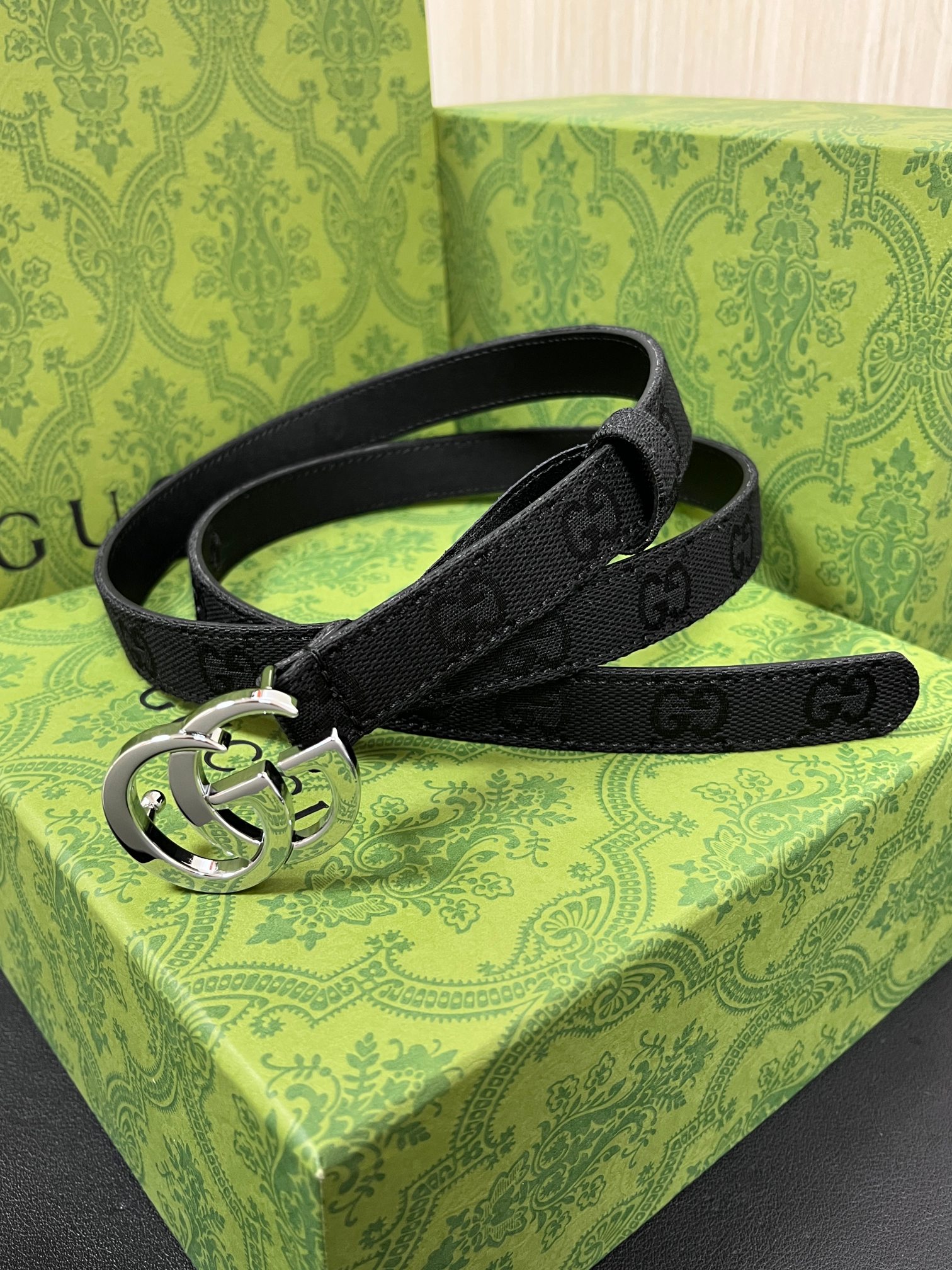 [TOP] GUCCI GG Belt  - Black - 711 Luxury