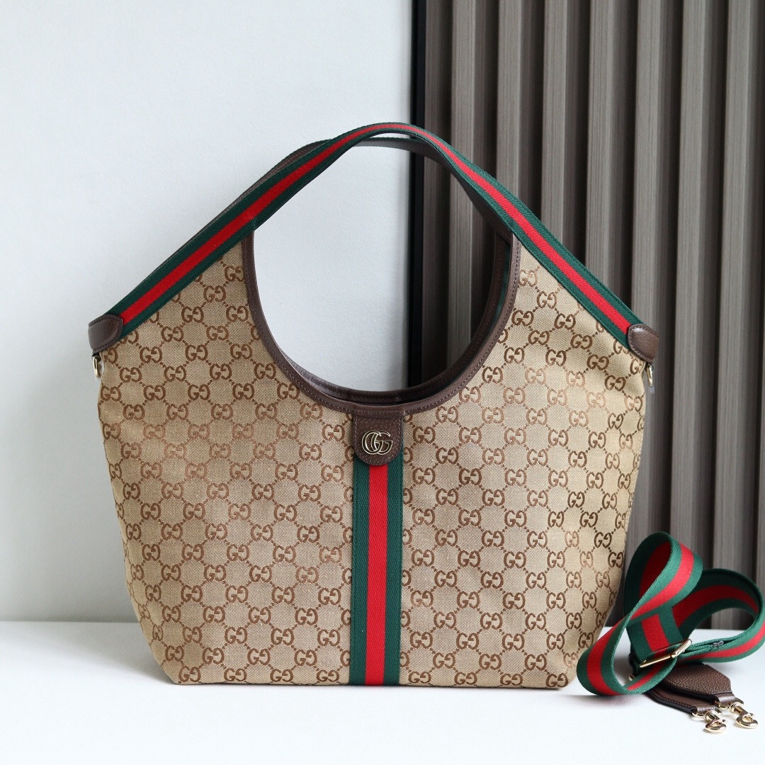 [TOP] GUCCI Giglio Tote Bags 50x47x14 cm - Brown - 711 Luxury