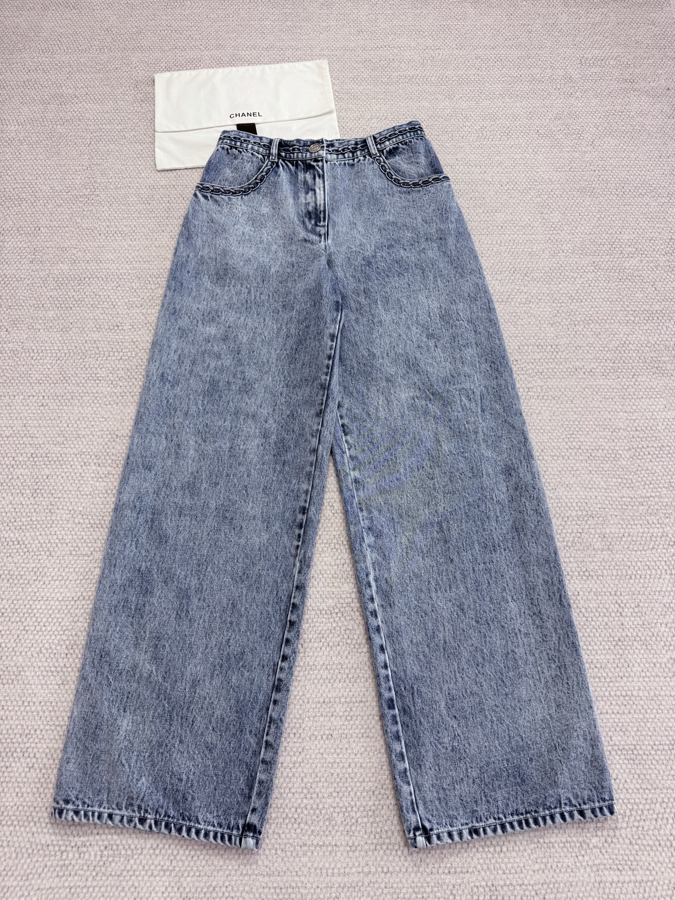 Chanel Top-quality version Jeans Embroidered Denim #380124
