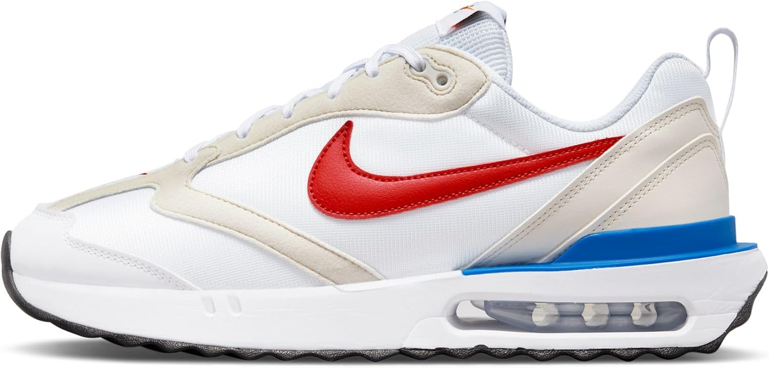 Nike Air Max Dawn Mens Running Trainers DM0013 Sneakers Shoes (UK 8.5 US 9.5 EU 43, White red Photo Blue Black 100)