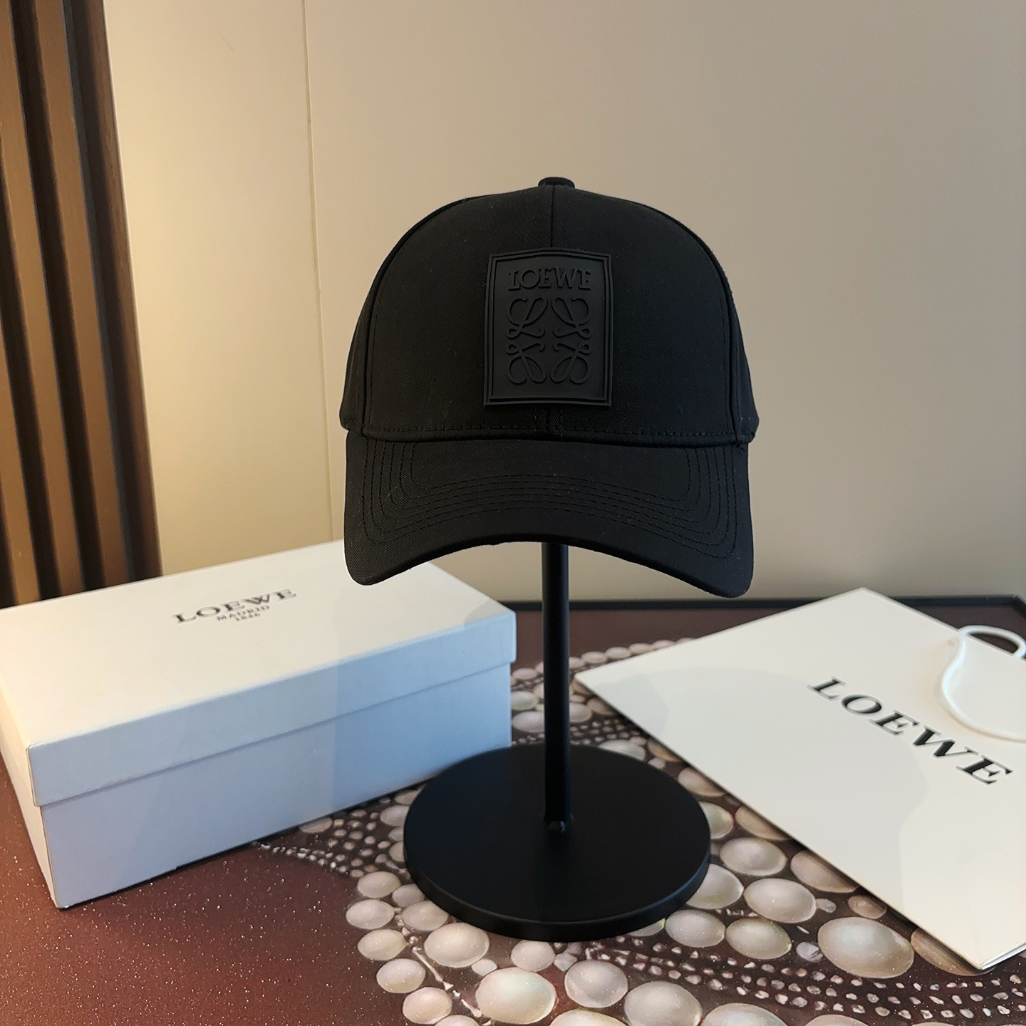 [TOP] LOEWE Baseball Cap - Black - 711 Luxury