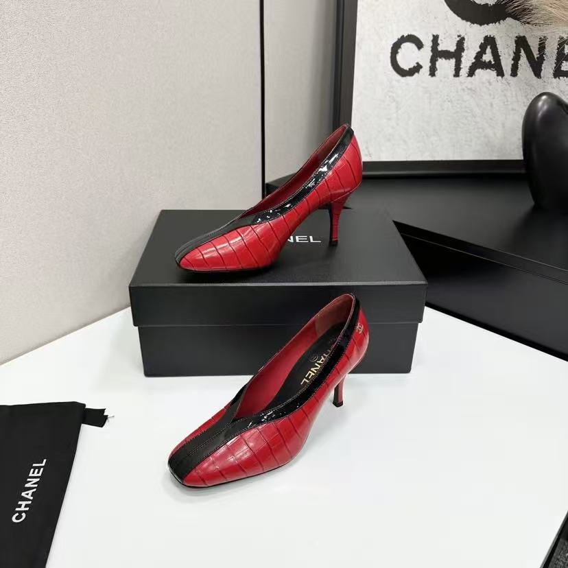 [TOP] CHANEL High Heel - Red - 711 Luxury