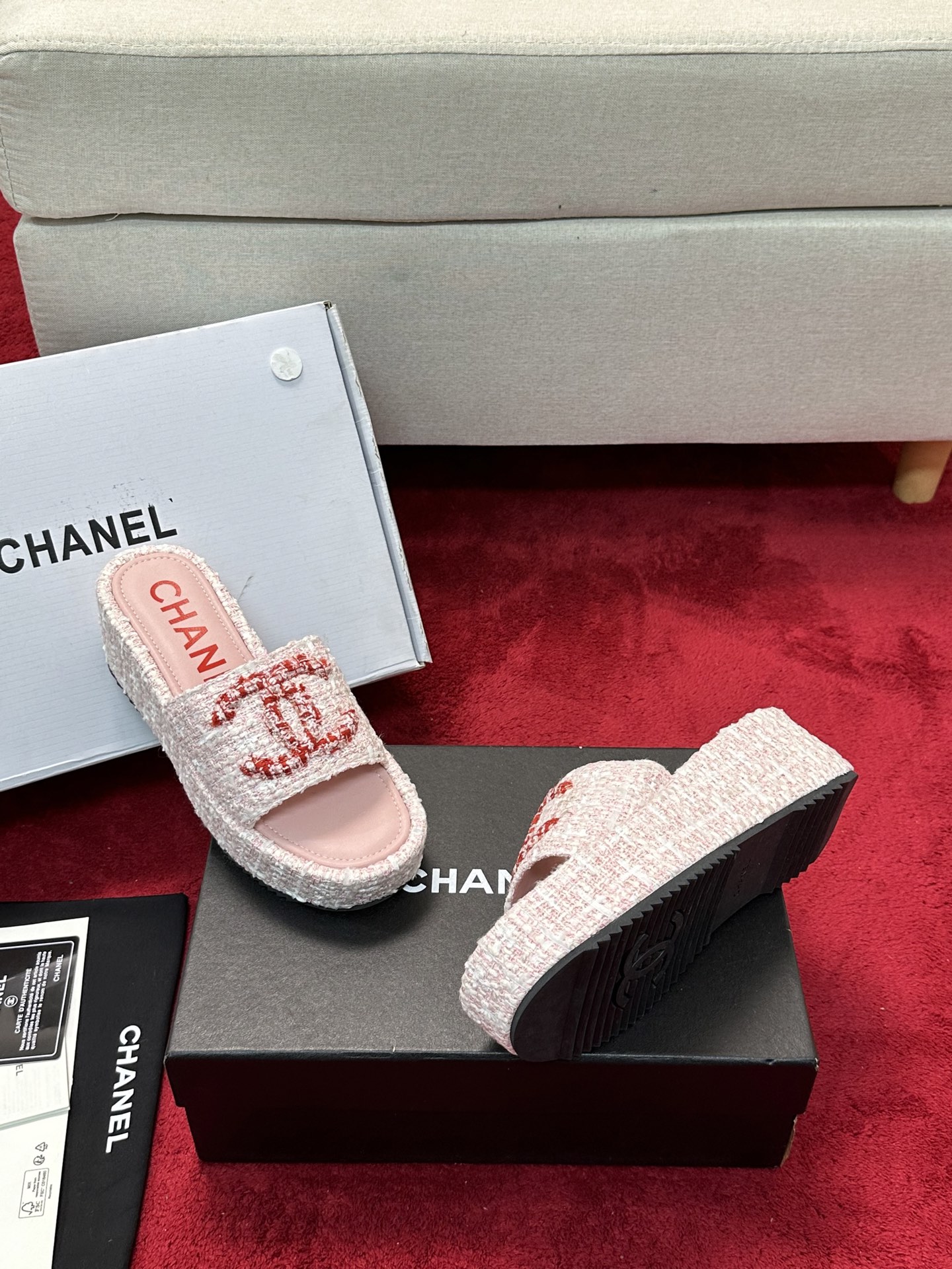 [TOP] CHANEL Sandals - Pink