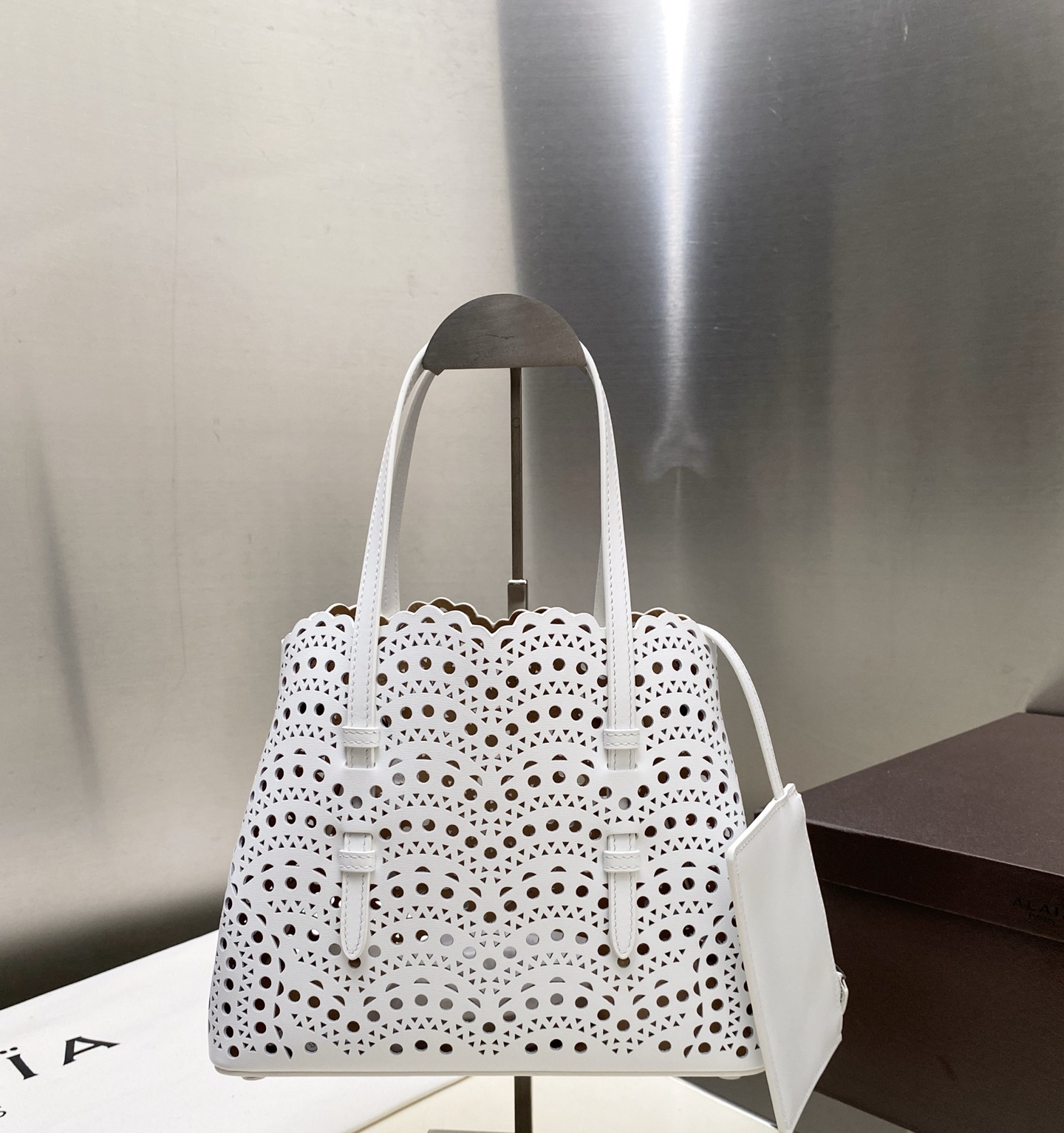[TOP] ALAIA LE MINA 25 Bag 25*20*12 cm - White - 711 Luxury