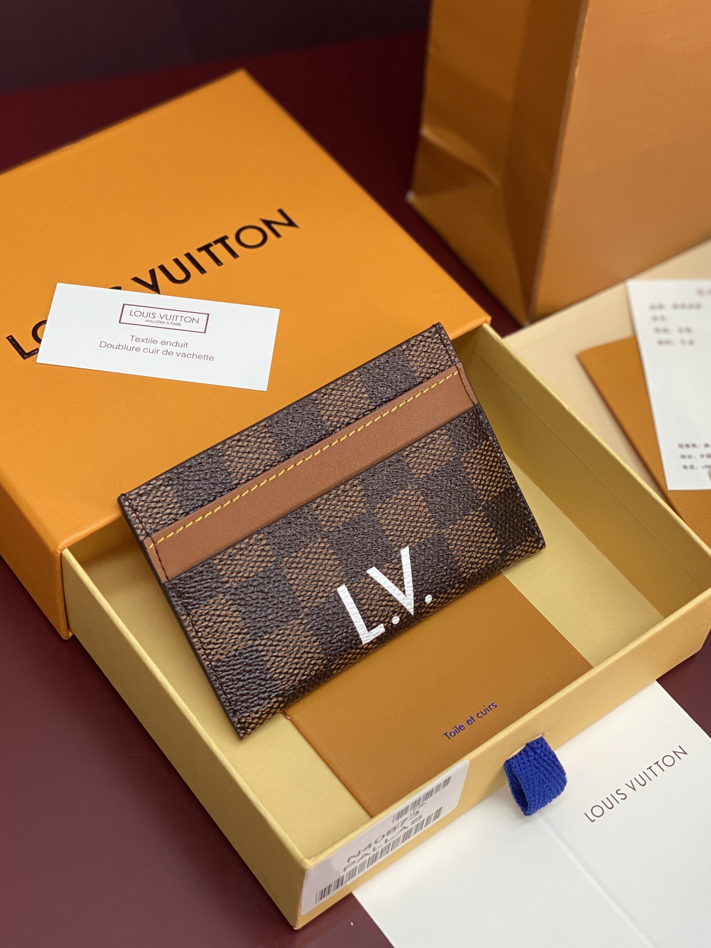 [TOP] Louis Vuitton LV X The Darjeeling Limited Card Holder 11x7x1.5cm Damier Heritage - Brown