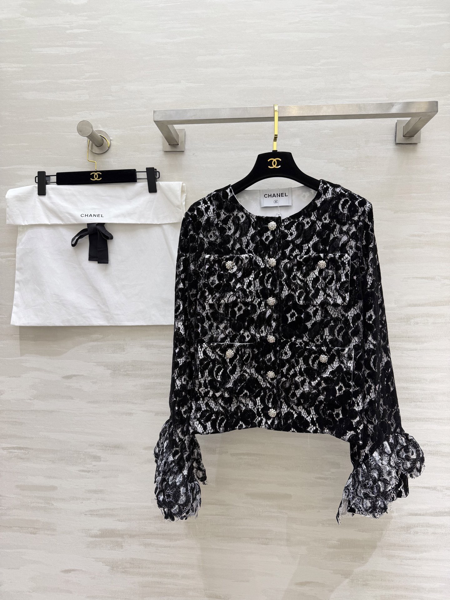 [TOP] CHANEL Lace Coat - Black - 711 Luxury