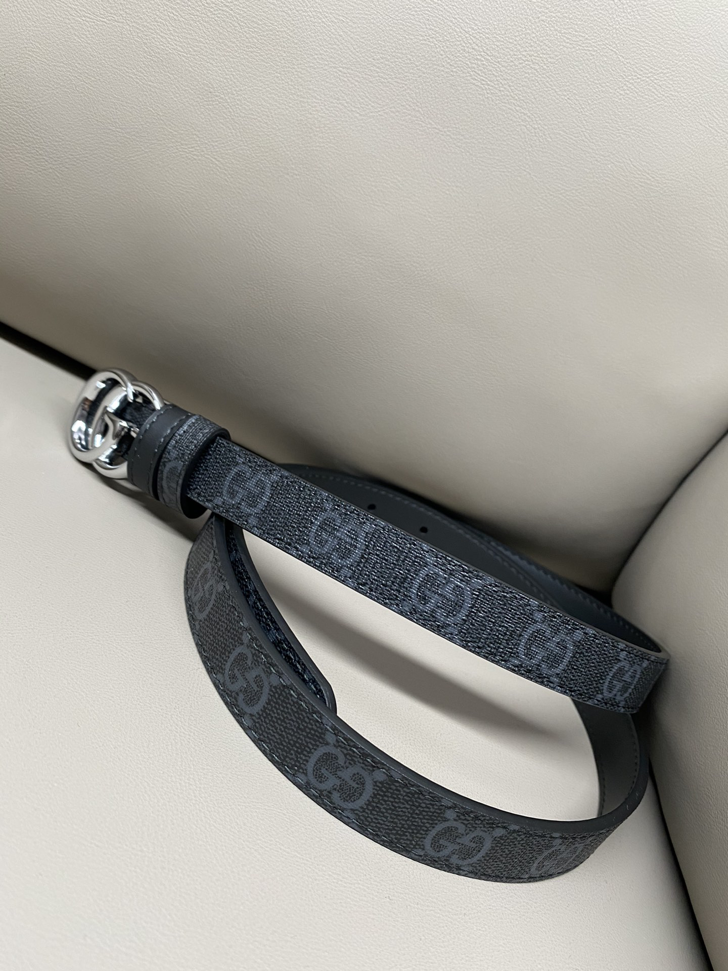 [TOP] GUCCI Marmont Belt 2 cm - Black - 711 Luxury