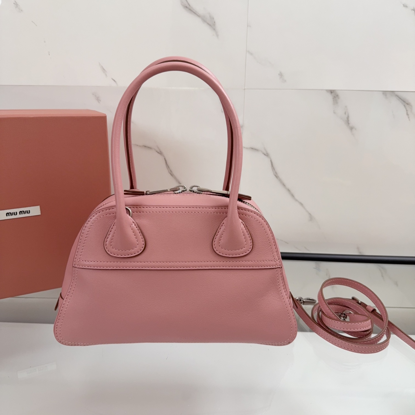 [TOP] Miu Miu Vivant Handbag 28X17X9.5CM - Pink - 711 Luxury