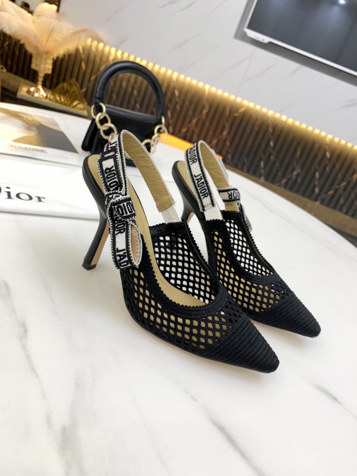 [TOP] Christian Dior High-heeled Shoes - Black - 711 Luxury