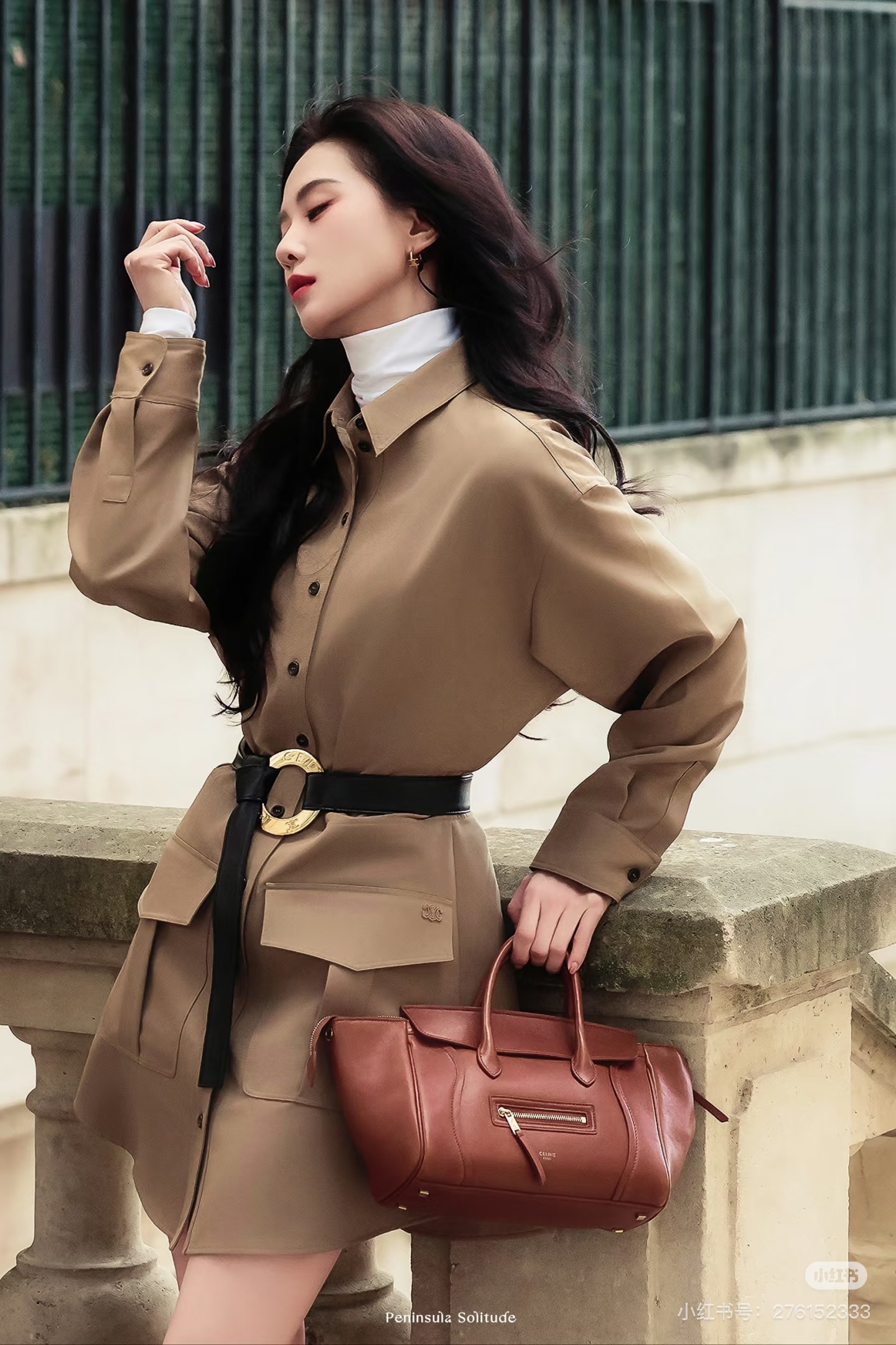 [TOP] CELINE Trench Coat - Khaki