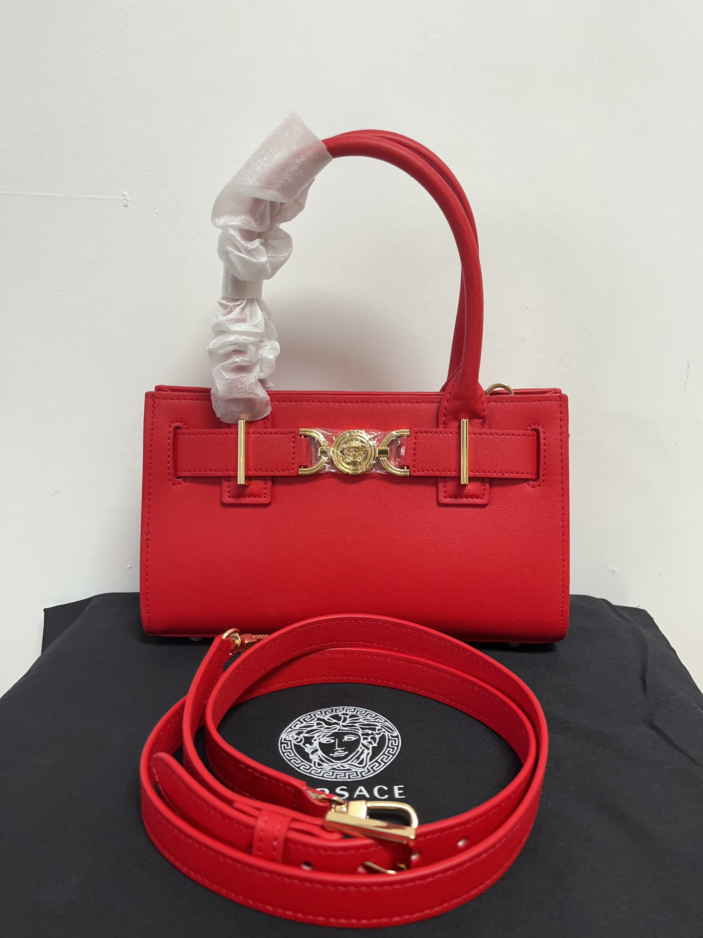 [TOP] VERSACE Medusa95 Bag  23x8x14cm- Red - 711 Luxury