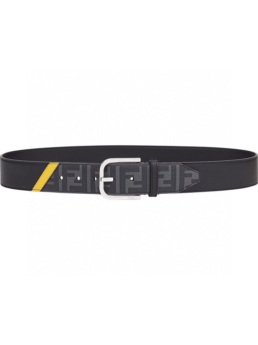 [TOP] FENDI Men's Belt Cowhide - Black - 711 Luxury