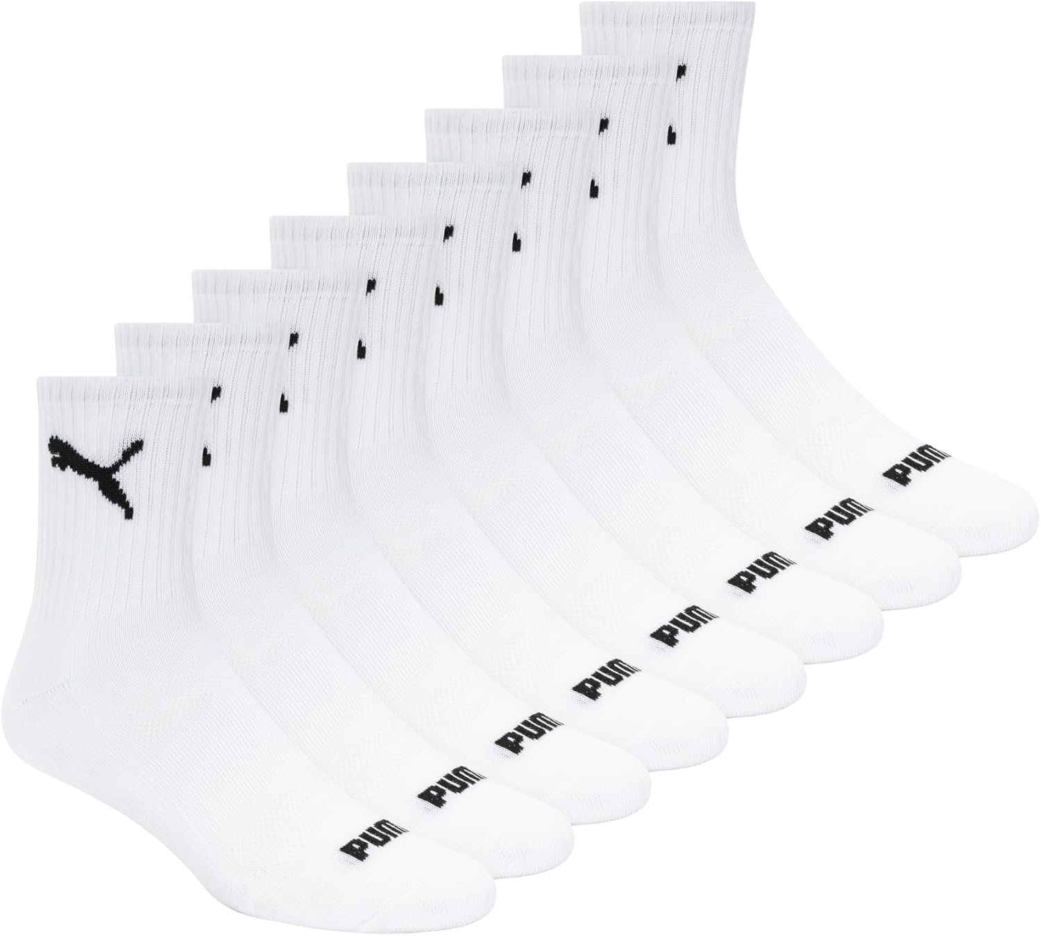 PUMA Men's High Quarter Crew Socks (8-pack)