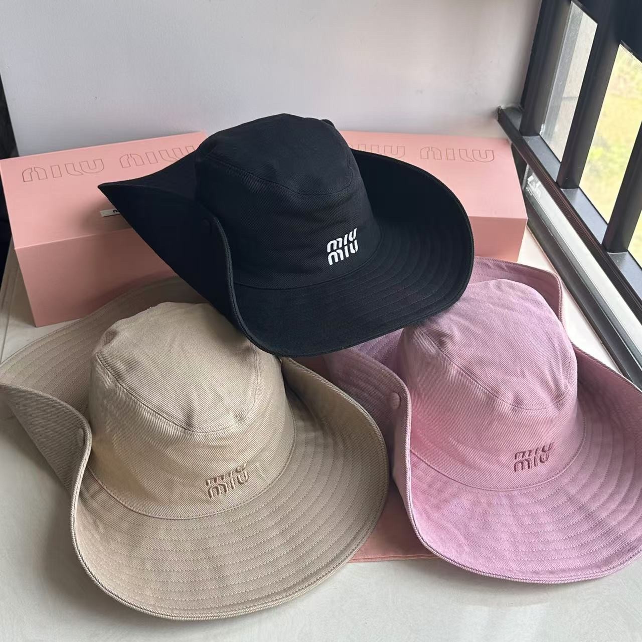 [TOP] Miu Miu Denim Cowboy Hat - 3 Color - 711 Luxury