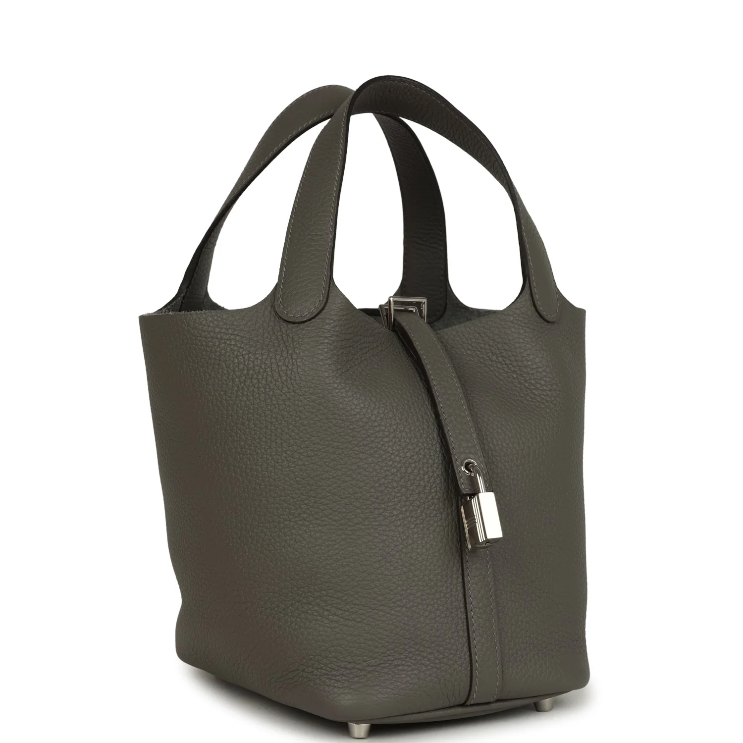 Hermes Picotin Lock  Gris Meyer Clemence Palladium Hardware
