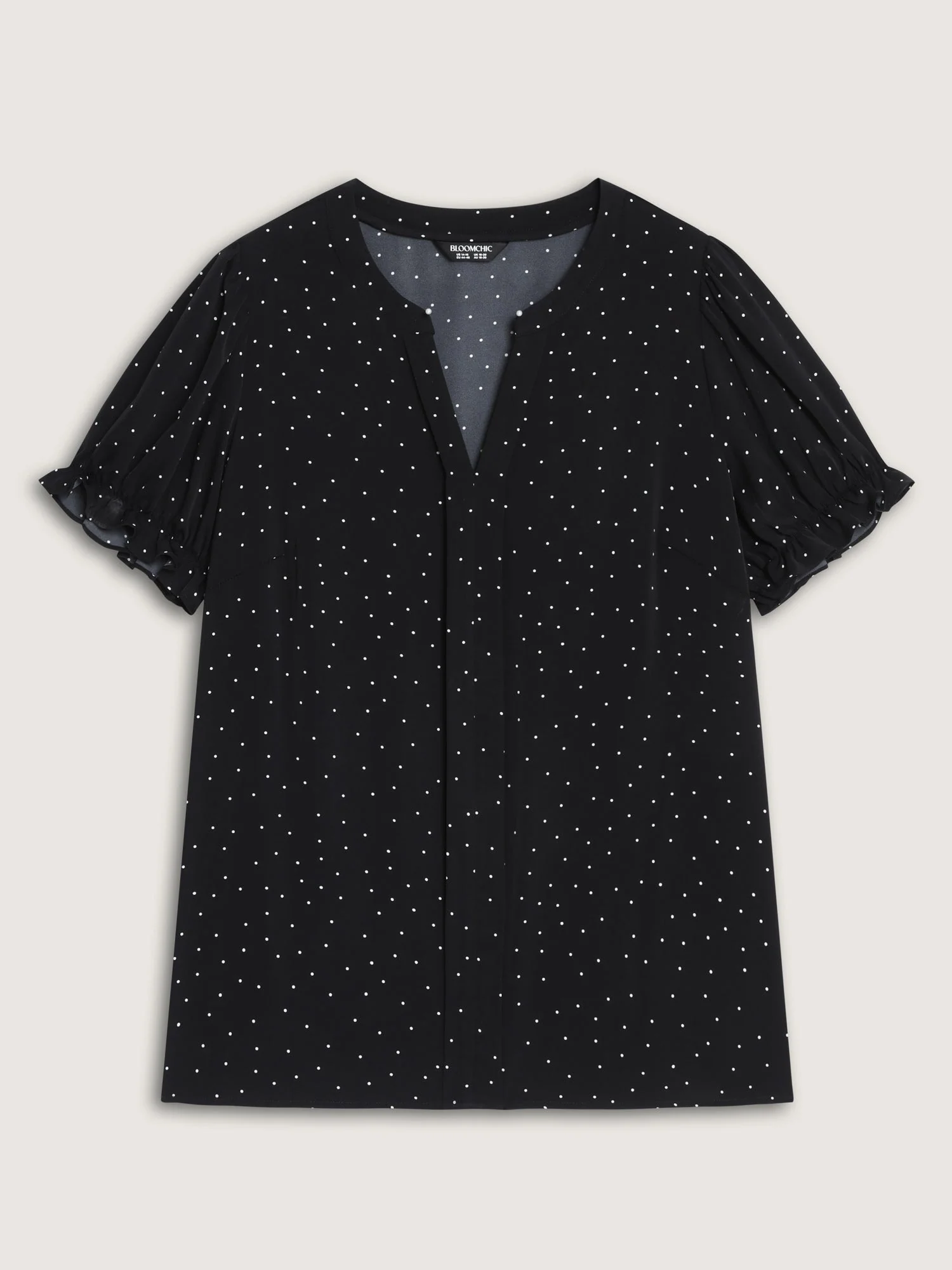 Micro Dots Charm Pleated Blouse