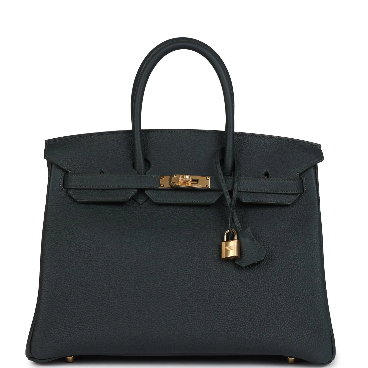 Hermes BirkinVert Fonce Togo Gold Hardware