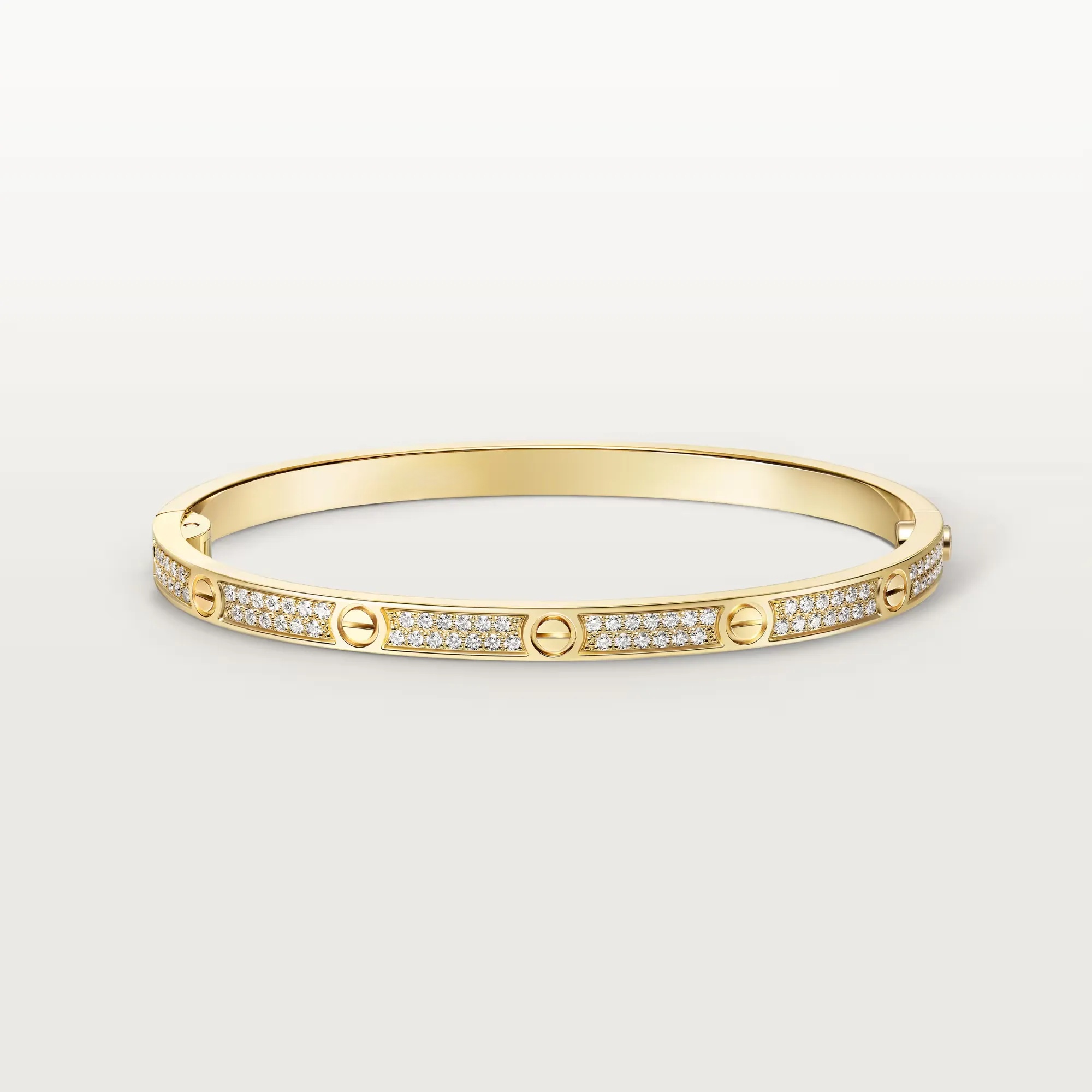 Carty Love Stardust Bracelet ,Yellow Gold ,2 row Moissanite
