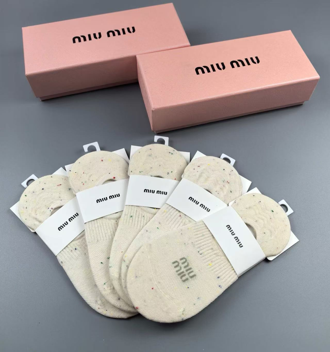 [TOP] Miu Miu Socks - 5 Pieces as a Set - 711 Luxury