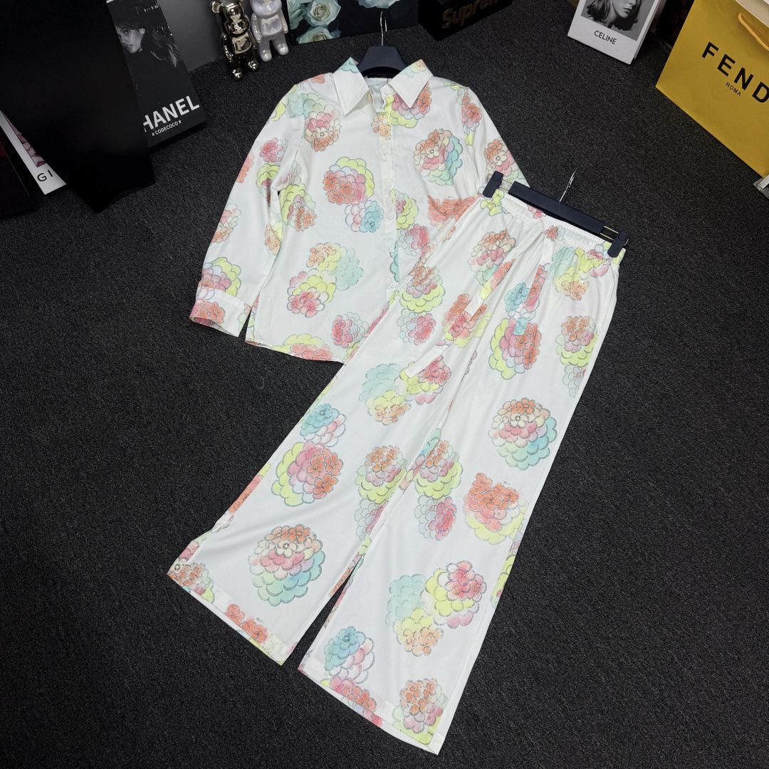 [TOP] Louis Vuitton LV  Shirt + Pants Suit - Beige