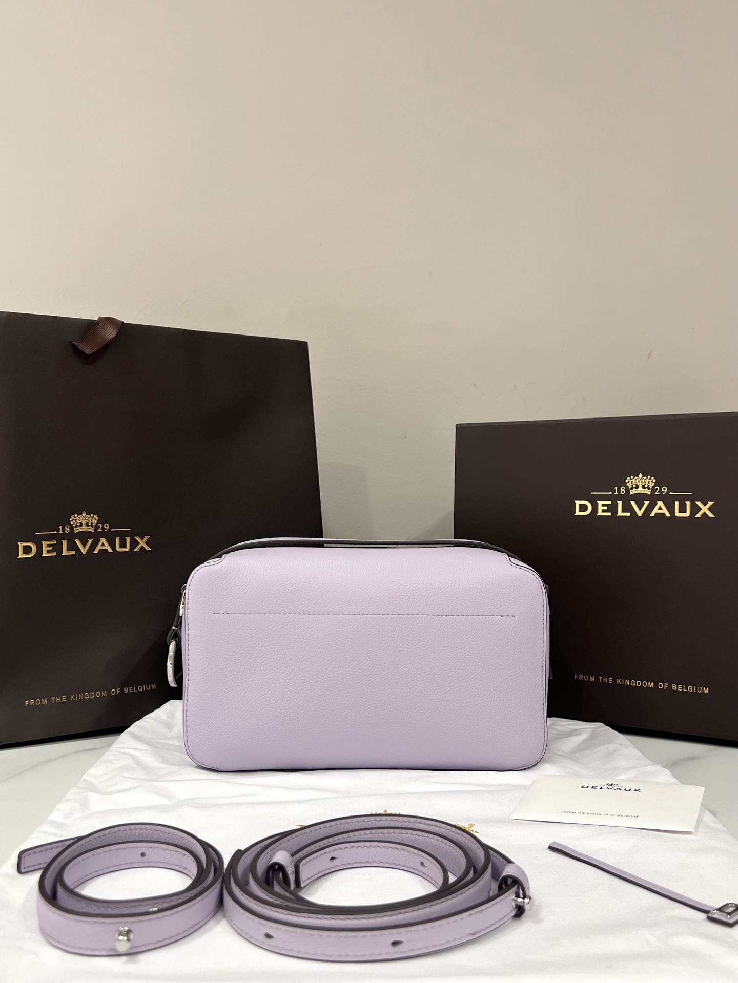 [TOP] Delvaux Cool Move Bag Calfskin 26.5x15.5x11cm - Purple - 711 Luxury