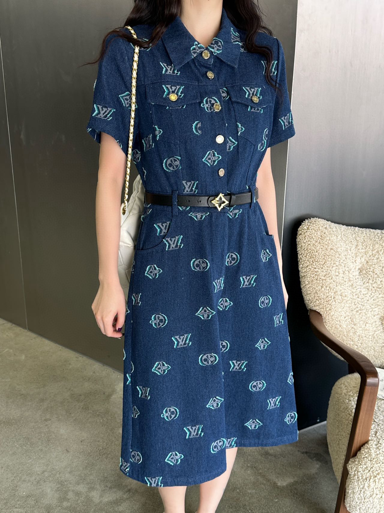 [TOP] Louis Vuitton LV  Dress -Blue
